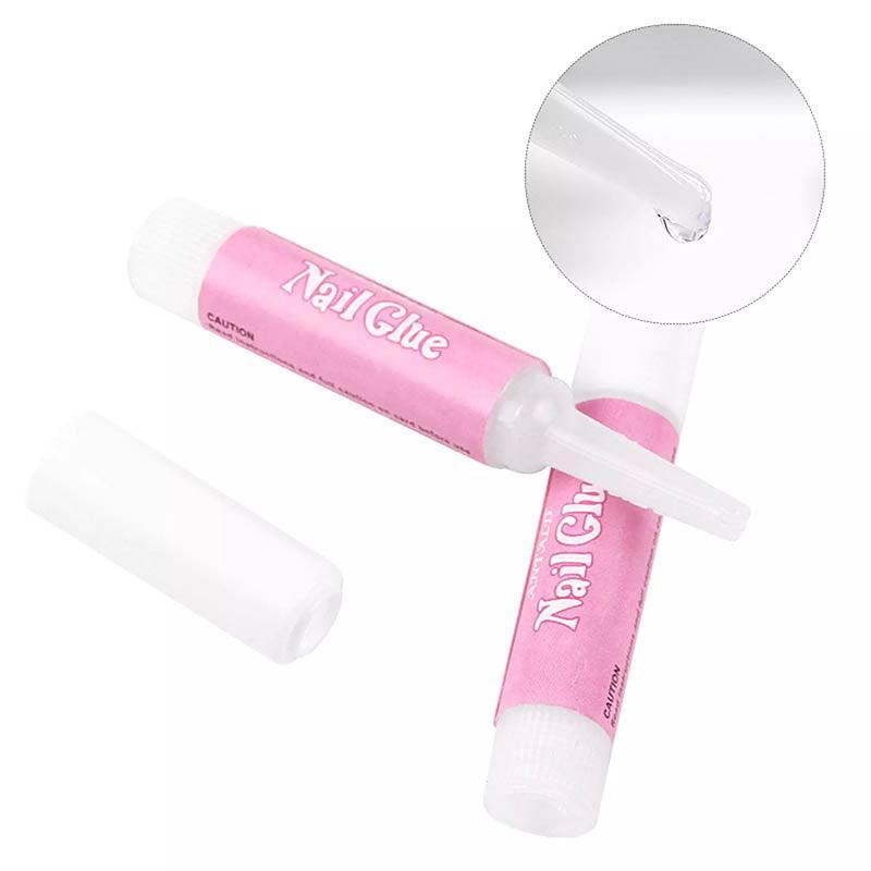 Nail Glue Adhesive 2g for Fake Nails Tips Acrylic Nail Art Strong Bond 2 to 50PCS - 50PCS V528-NAILGLUE-50PCS-7575463