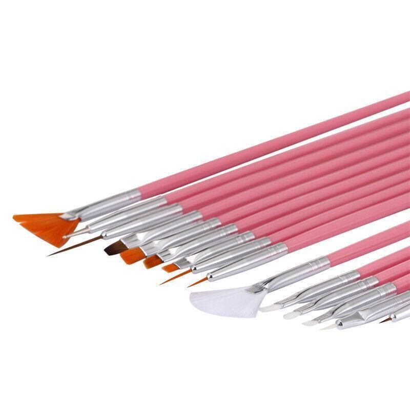 Nail Art Design Brushes Dotting Pen Tool Set Painting Uv Gel Drawing Brush 15Pcs - White V528-NAILPEN-WHITE-22857