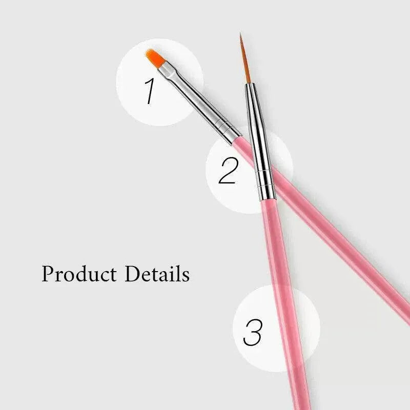 Nail Art Design Brushes Dotting Pen Tool Set Painting Uv Gel Drawing Brush 15Pcs - White V528-NAILPEN-WHITE-22857