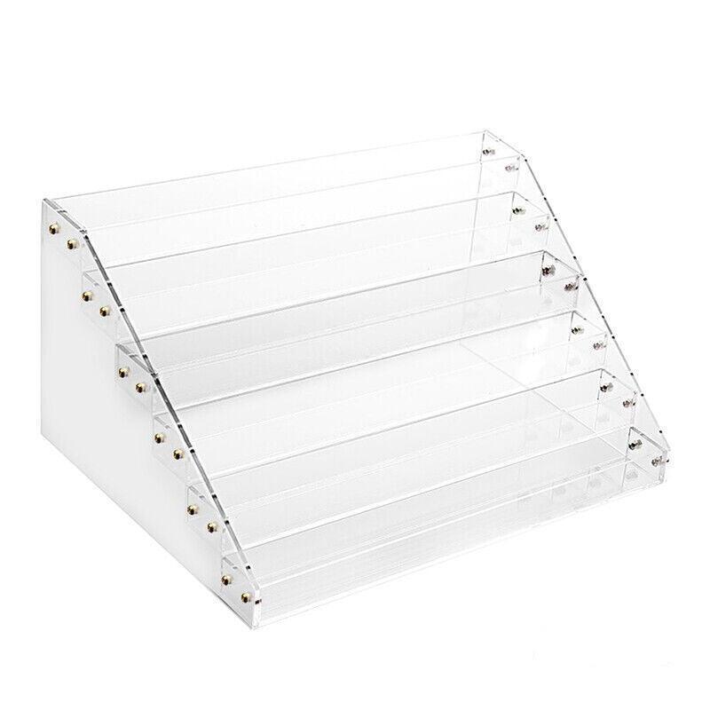 Nail Polish Storage Rack with 4 to 6 Tiers Acrylic Display Stand for Makeup and Lipstick - 5Tiers V528-NAILPOLISHRACK-5TIER-339567