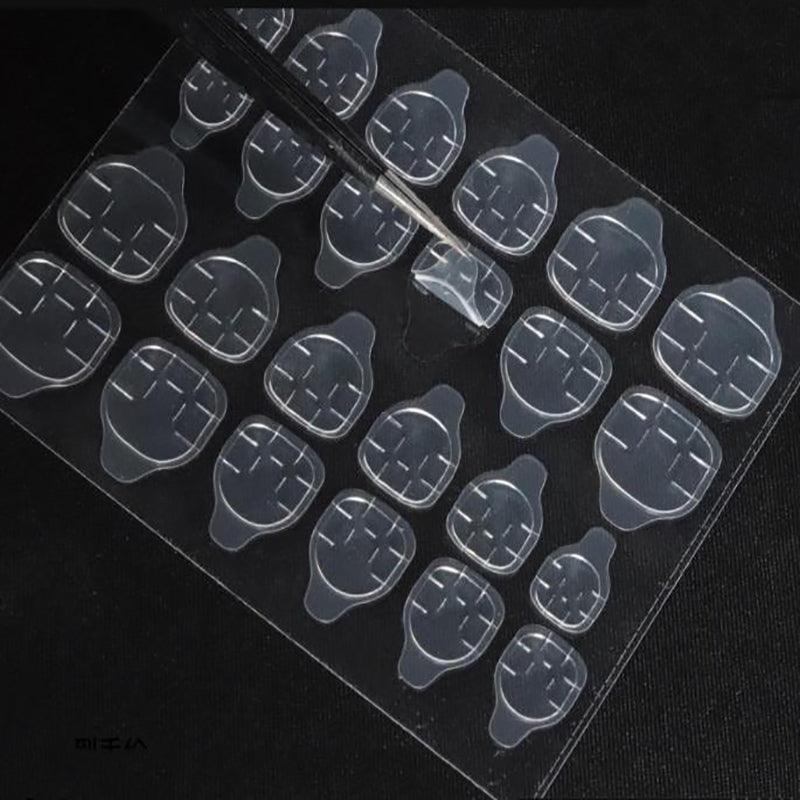 24-2400PCS Double Sided Adhesive Press On Nail Stickers Clear Tape Glue Tabs - 1PC (24xNail Stickers) V528-NAILSTICKERS-1PCS-54432