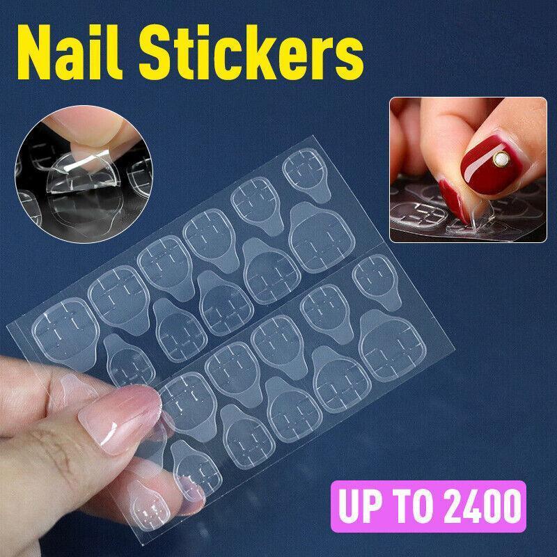 24-2400PCS Double Sided Adhesive Press On Nail Stickers Clear Tape Glue Tabs - 5PCS (120xNail Stickers) V528-NAILSTICKERS-5PCS-165281