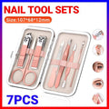 7PCS Manicure Pedicure Set Stainless Nail Clippers Kit Cuticle Grooming Case V528-NAILTOOLSETS-ROSEGOLD-7PCS809493