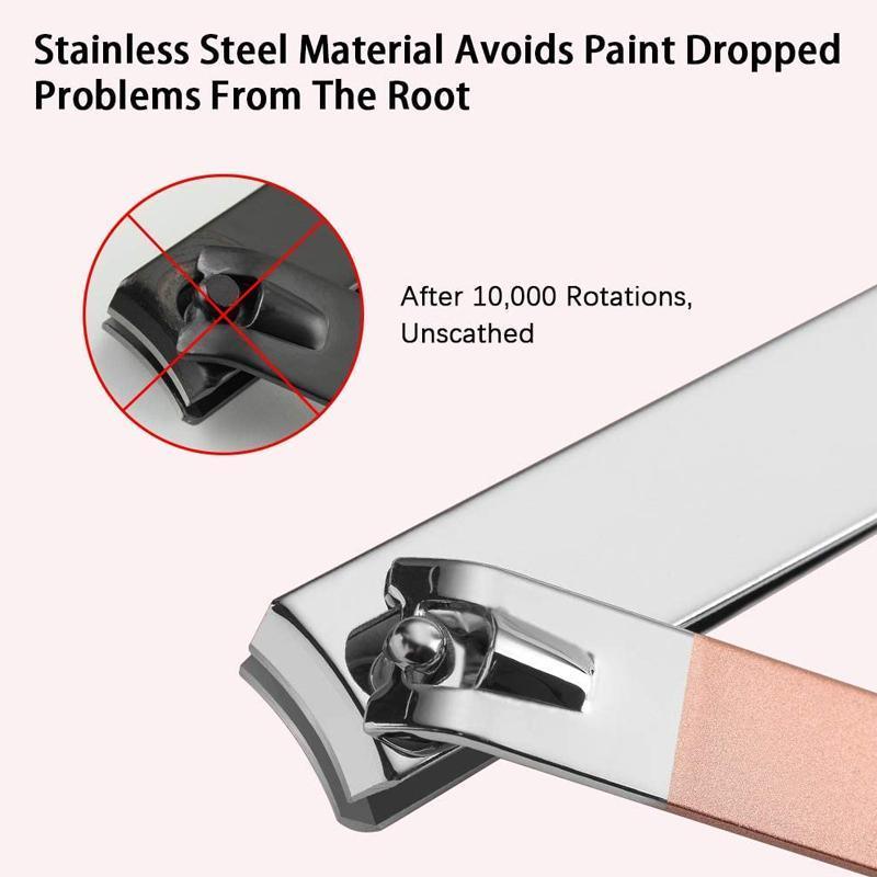 7PCS Manicure Pedicure Set Stainless Nail Clippers Kit Cuticle Grooming Case V528-NAILTOOLSETS-ROSEGOLD-7PCS809493
