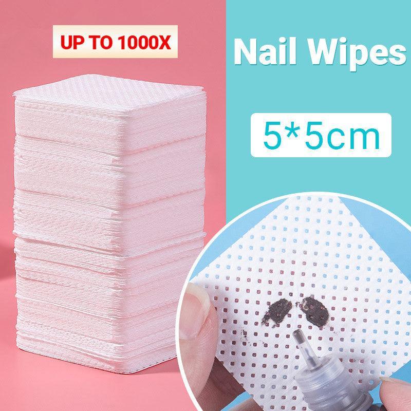 1000PCS Lint Free Cotton Nail Wipes Pads for Manicure Gel Polish Removal - 200PCS V528-NAILWIPES-200PCS-10700