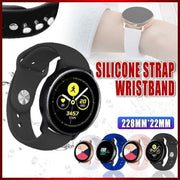 Silicone Watch Band 22mm Strap Replacement Wristband Soft Adjustable 228mm - Black V528-NAILWRISTBAND-LARGE-BLACK-324471