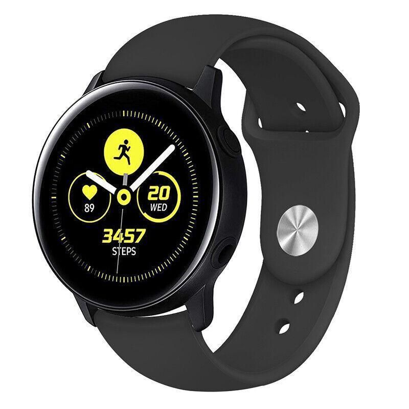 Silicone Watch Band 22mm Strap Replacement Wristband Soft Adjustable 228mm - Black V528-NAILWRISTBAND-LARGE-BLACK-324471