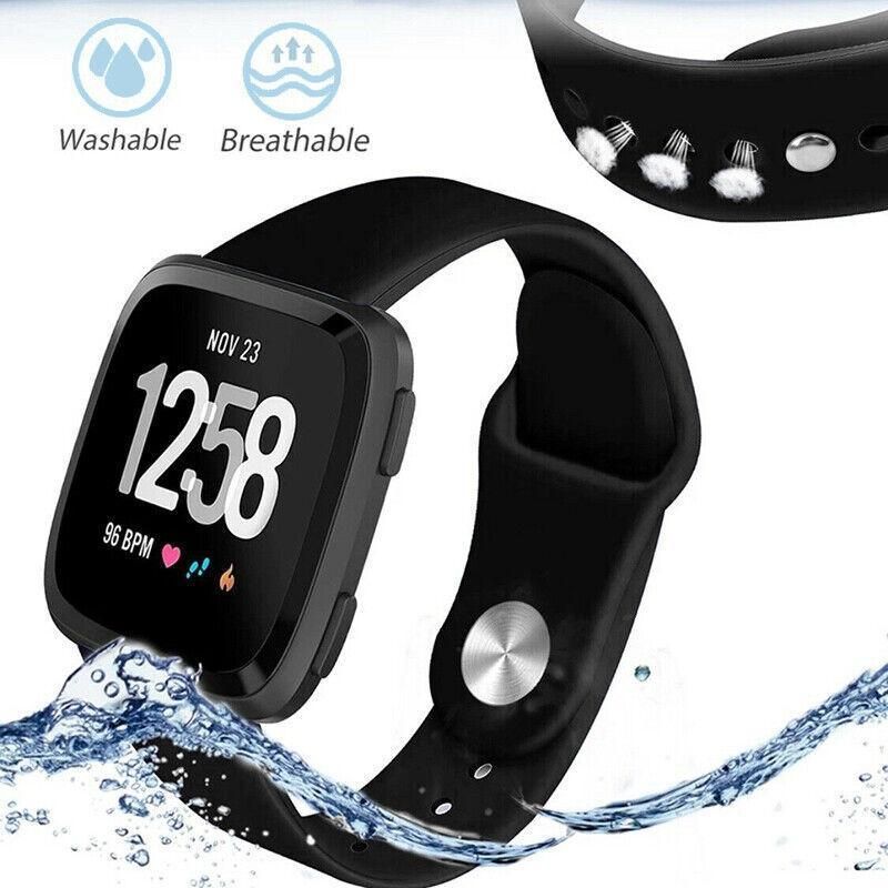 Silicone Watch Band 22mm Strap Replacement Wristband Soft Adjustable 228mm - Black V528-NAILWRISTBAND-LARGE-BLACK-324471