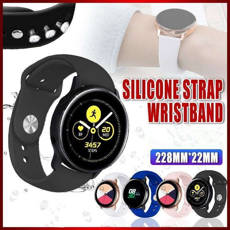 Silicone Watch Band 22mm Strap Replacement Wristband Soft Adjustable 228mm - Blue V528-NAILWRISTBAND-LARGE-BLUE-654505