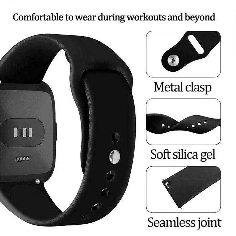 Silicone Watch Band 22mm Strap Replacement Wristband Soft Adjustable 228mm - White V528-NAILWRISTBAND-LARGE-WHITE-671574