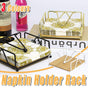 Steel Napkin Holder Serviette Rack Organiser Kitchen Serving Bar 3 Colours - Gold V528-NAPKIN-HOLDER-GOLD-586647