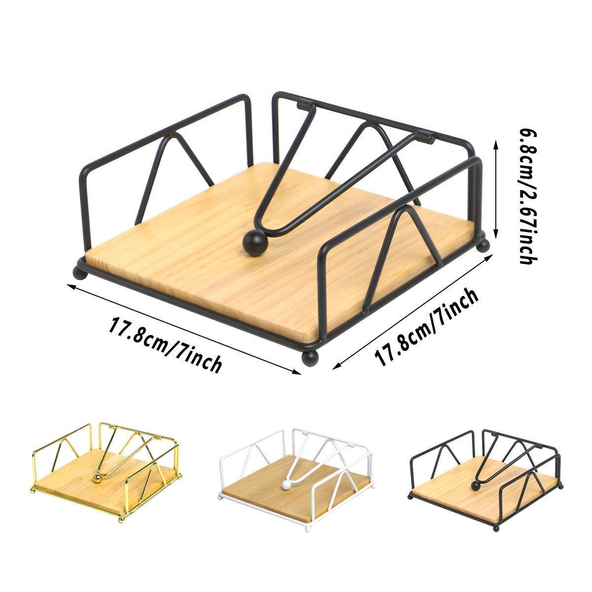 Steel Napkin Holder Serviette Rack Organiser Kitchen Serving Bar 3 Colours - Gold V528-NAPKIN-HOLDER-GOLD-586647