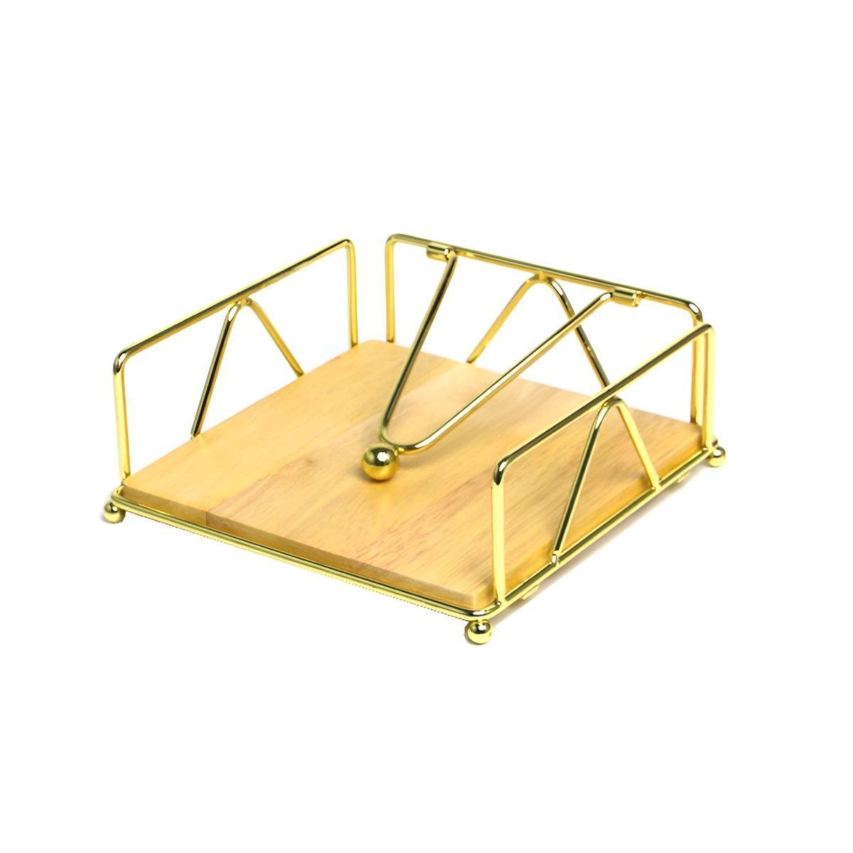 Steel Napkin Holder Serviette Rack Organiser Kitchen Serving Bar 3 Colours - Gold V528-NAPKIN-HOLDER-GOLD-586647