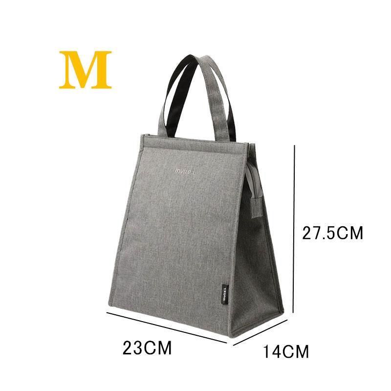 M Size Lunch Bag Thermal Insulated Box Bento Pouch Food Tote Work School Picnic - Navy V528-NAVY-M-222574