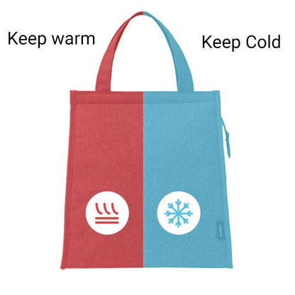 M Size Lunch Bag Thermal Insulated Box Bento Pouch Food Tote Work School Picnic - Navy V528-NAVY-M-222574