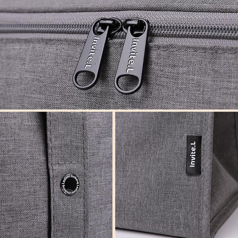 M Size Lunch Bag Thermal Insulated Box Bento Pouch Food Tote Work School Picnic - Navy V528-NAVY-M-222574