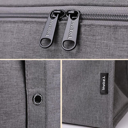 M Size Lunch Bag Thermal Insulated Box Bento Pouch Food Tote Work School Picnic - Navy V528-NAVY-M-222574