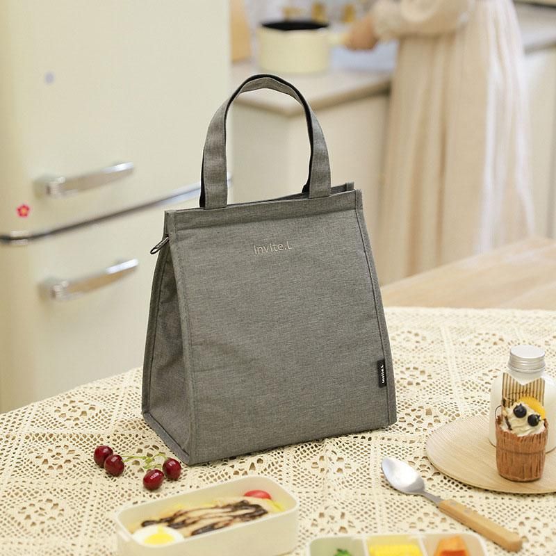 M Size Lunch Bag Thermal Insulated Box Bento Pouch Food Tote Work School Picnic - Navy V528-NAVY-M-222574
