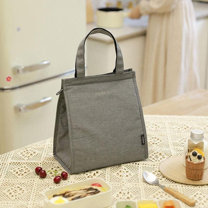 M Size Lunch Bag Thermal Insulated Box Bento Pouch Food Tote Work School Picnic - Navy V528-NAVY-M-222574