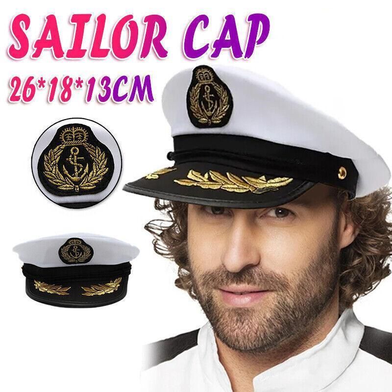 Sailor Cap Boat Captain Hat For Navy Skipper Costume Fancy Marine Dress V528-NAVYCAP-22056