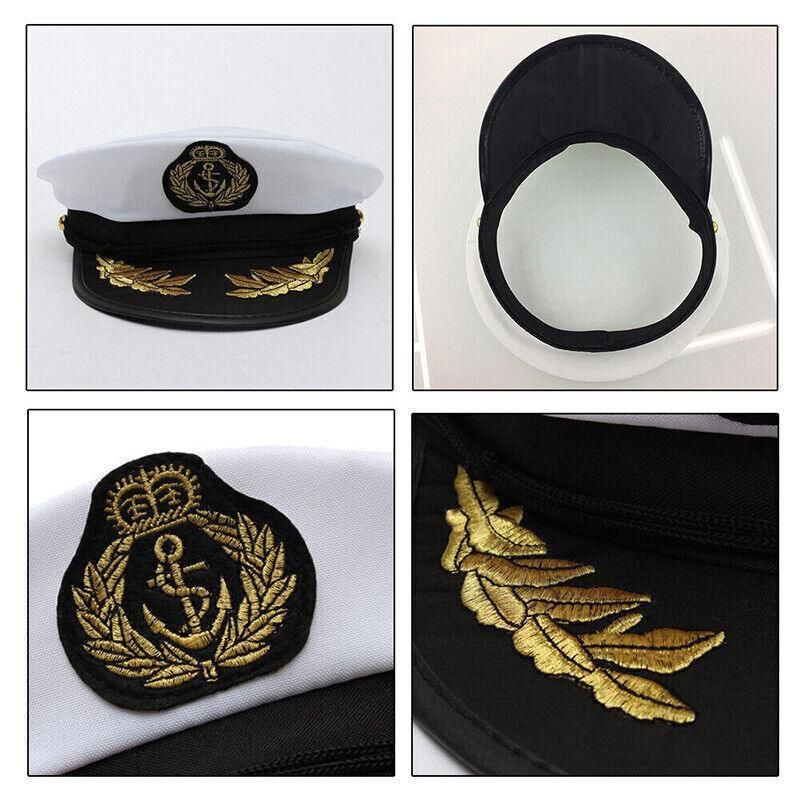 Sailor Cap Boat Captain Hat For Navy Skipper Costume Fancy Marine Dress V528-NAVYCAP-22056