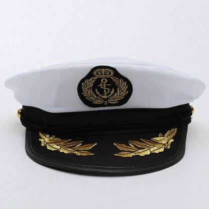 Sailor Cap Boat Captain Hat For Navy Skipper Costume Fancy Marine Dress V528-NAVYCAP-22056