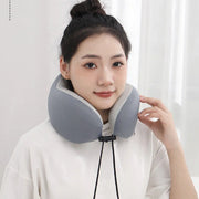 Memory Foam U Shaped Neck Pillow Travel Portable Office Nap Support Pillow - Black V528-NECK-PILLOW-BLACK-586141