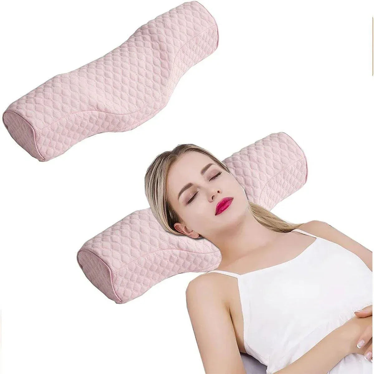 Orthopedic Memory Foam Cervical Neck Pillow for Sleep Support Slow Rebound - Grey V528-NECK-PILLOW-GREY-469013