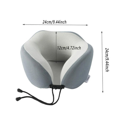 Memory Foam U Shaped Neck Pillow Travel Portable Office Nap Support Pillow - Grey V528-NECK-PILLOW-GREY-638168
