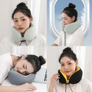Memory Foam U Shaped Neck Pillow Travel Portable Office Nap Support Pillow - Green V528-NECK-PILLOW-LIGHT-GREEN-246037