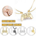 Matching Gamer Controller Necklace for Couples or Friends Pendant Gift Set - Silver and Silver V528-NECKLACEPENDANT-01-682028