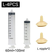 Kitten Puppy Pet Feeding Syringe Feeder Cat Dog Nursing Bottle with Pacifier - M-4PCS V528-NEEDLE-FEEDER-M-104727