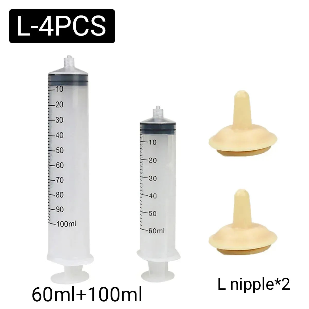 Kitten Puppy Pet Feeding Syringe Feeder Cat Dog Nursing Bottle with Pacifier - M-4PCS V528-NEEDLE-FEEDER-M-104727