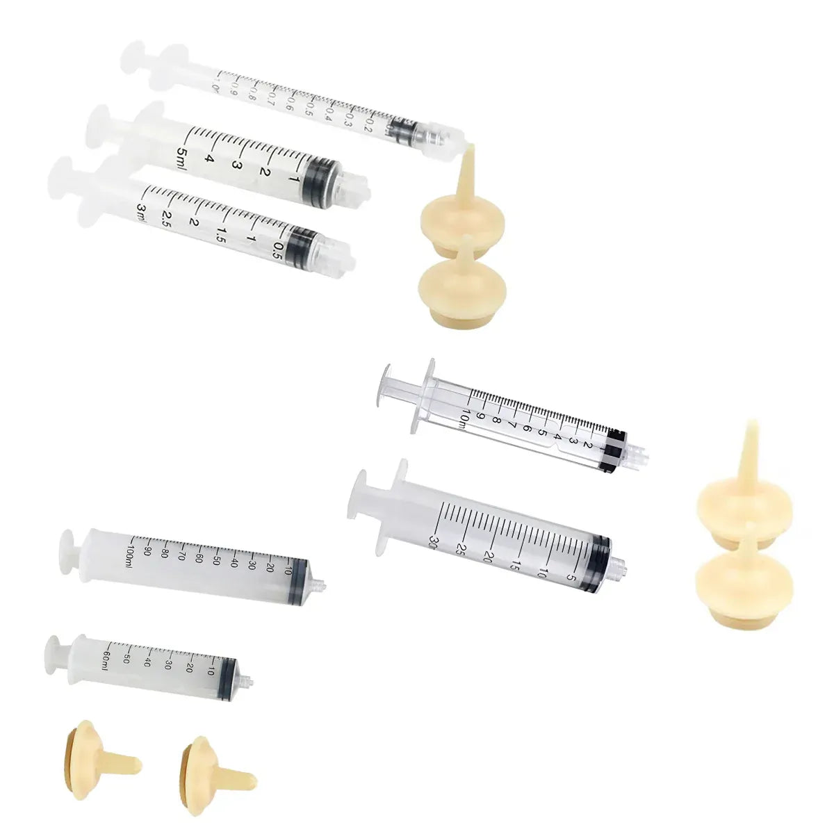 Kitten Puppy Pet Feeding Syringe Feeder Cat Dog Nursing Bottle with Pacifier - S-5PCS V528-NEEDLE-FEEDER-S-260063