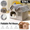 Removable Washable Pet House Four Seasons Cat Enclosed House - Grey-L V528-NEST-GREY-L-193047