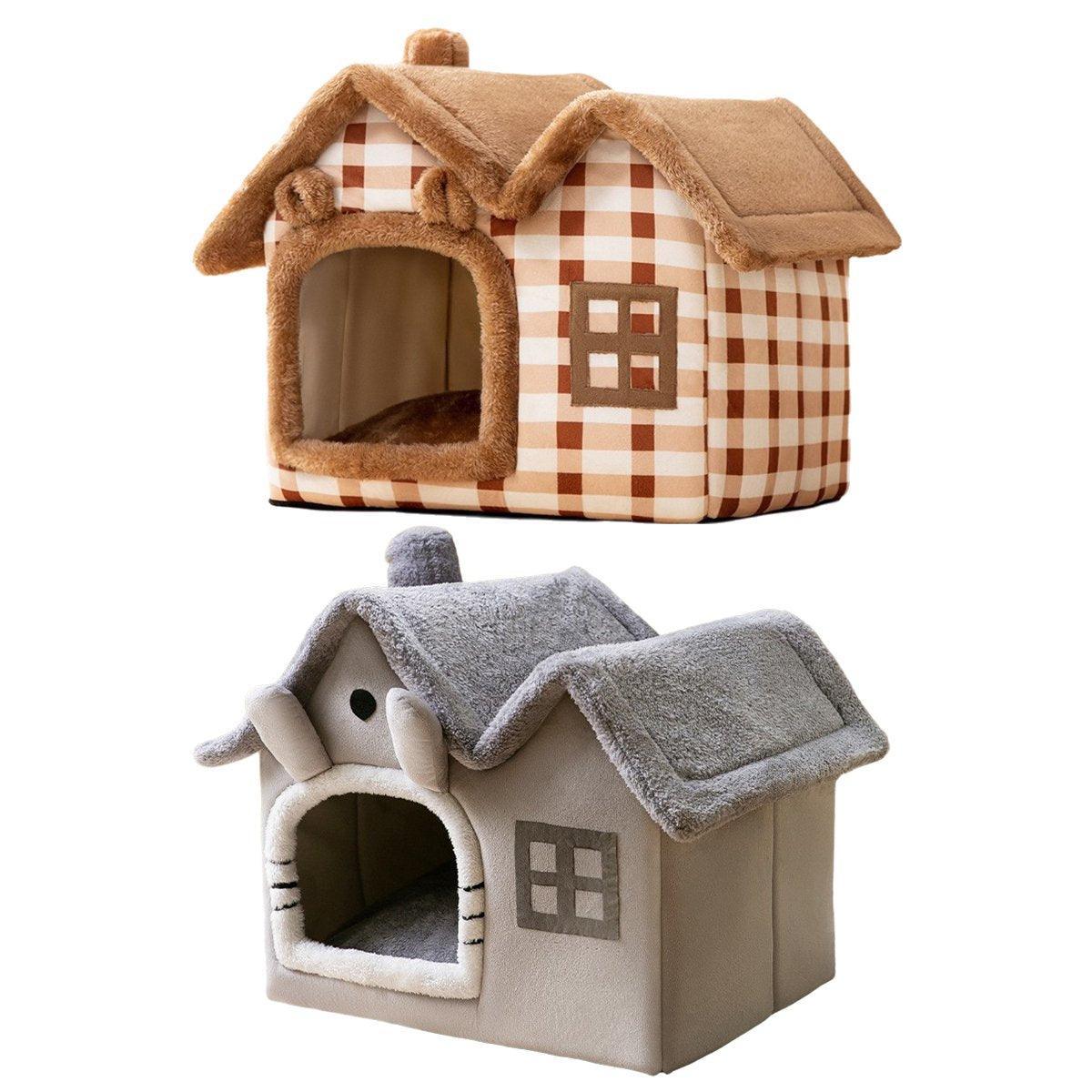Removable Washable Pet House Four Seasons Cat Enclosed House - Grey-L V528-NEST-GREY-L-193047