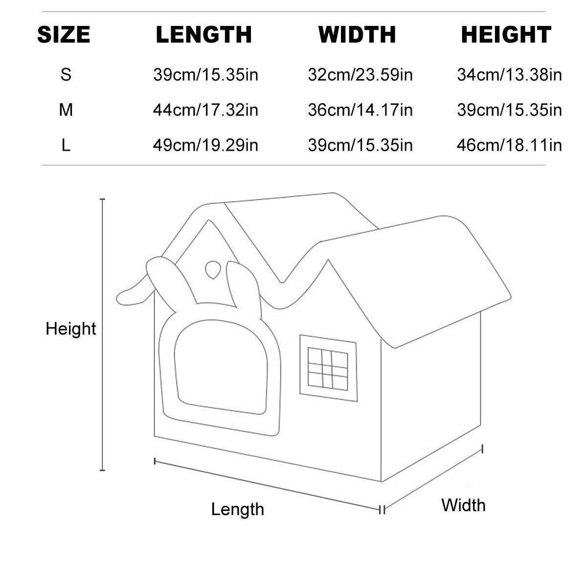 Removable Washable Pet House Four Seasons Cat Enclosed House - Grey-L V528-NEST-GREY-L-193047