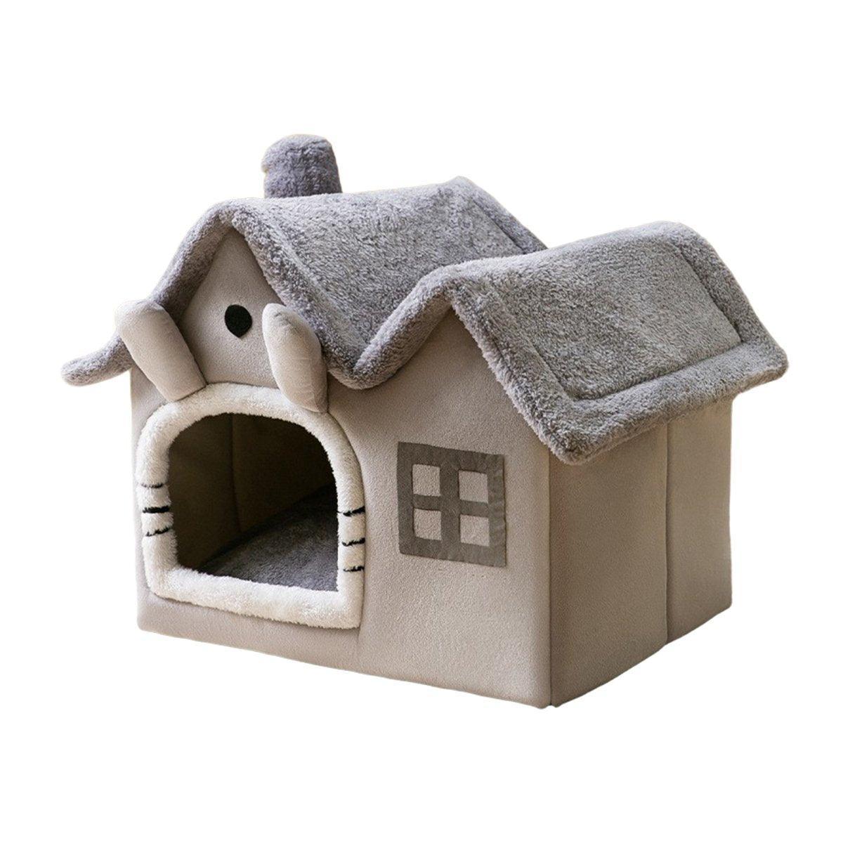 Removable Washable Pet House Four Seasons Cat Enclosed House - Grey-L V528-NEST-GREY-L-193047