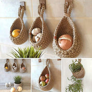 3pcs Boho Hanging Wall Baskets Woven Vegetable Fruit Storage Pouch Kitchen Decor V528-NET-BAG-3PCS-429989