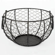 Egg Basket Fruit Storage Basket Blue Iron Basket Home Sundries Organiser Holder V528-NET-BASKET-227641