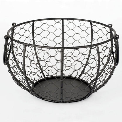 Egg Basket Fruit Storage Basket Blue Iron Basket Home Sundries Organiser Holder V528-NET-BASKET-227641