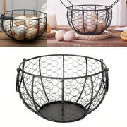 Egg Basket Fruit Storage Basket Blue Iron Basket Home Sundries Organiser Holder V528-NET-BASKET-227641