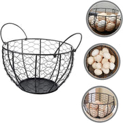 Egg Basket Fruit Storage Basket Blue Iron Basket Home Sundries Organiser Holder V528-NET-BASKET-227641