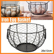 Egg Basket Fruit Storage Basket Blue Iron Basket Home Sundries Organiser Holder V528-NET-BASKET-227641