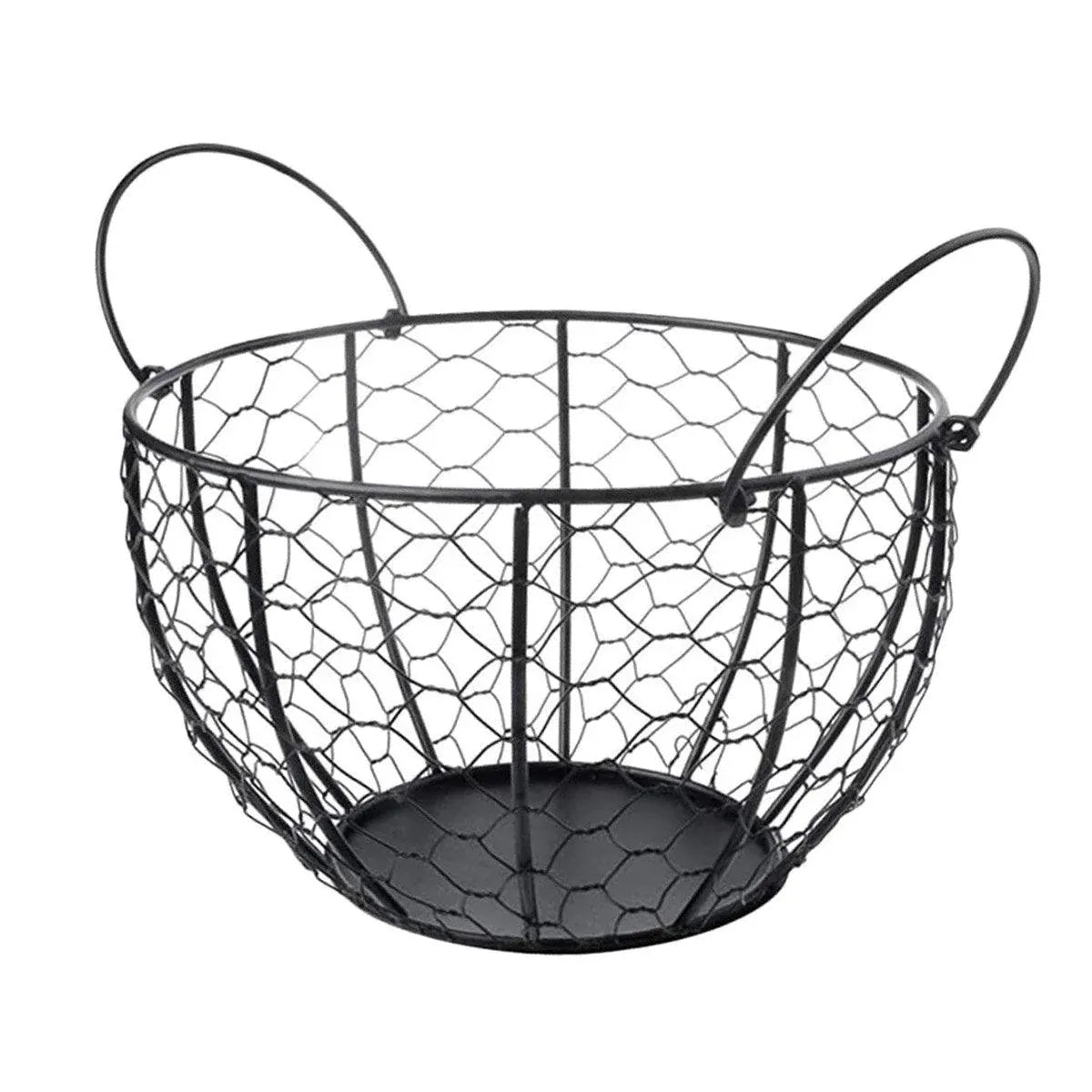 Egg Basket Fruit Storage Basket Blue Iron Basket Home Sundries Organiser Holder V528-NET-BASKET-227641