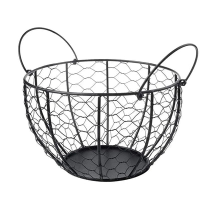 Egg Basket Fruit Storage Basket Blue Iron Basket Home Sundries Organiser Holder V528-NET-BASKET-227641