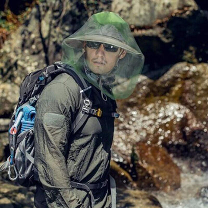 Outdoor Mosquito Head Net Fly Insect Bug Protector for Camping Hiking Fishing V528-NETMESHHAT-4PCS-119989