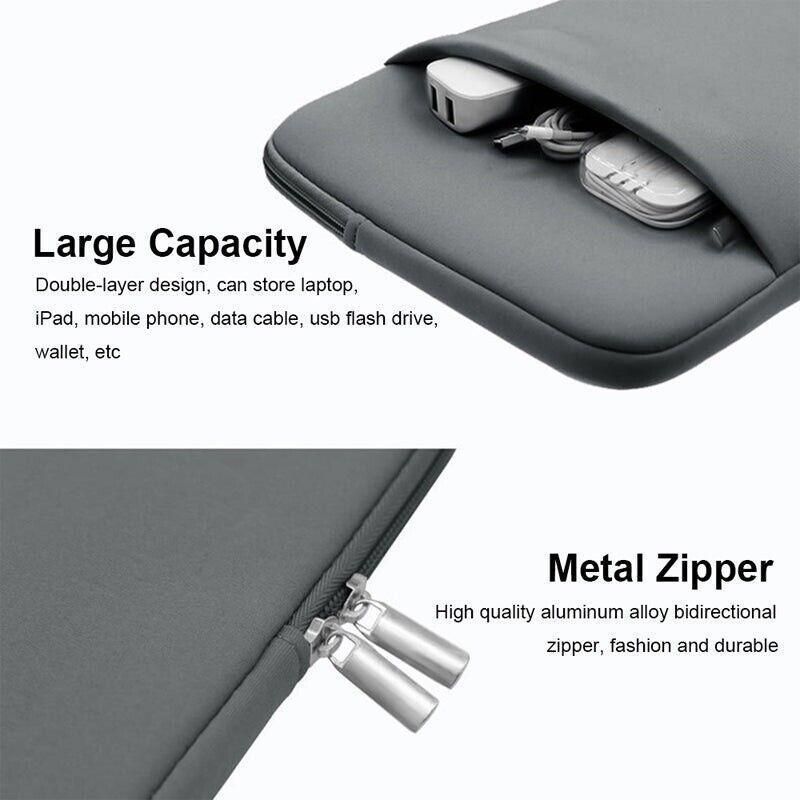 Black Laptop MacBook NoteBook Sleeve Bag Travel Carry Case Cover 13 14 15 16 Inch - 11Inch