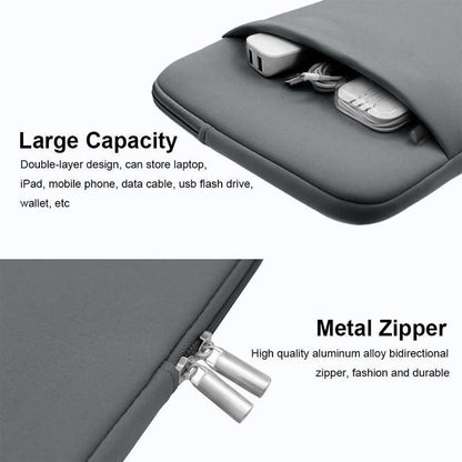 Grey Laptop Macbook Notebook Sleeve Bag Travel Carry Case Cover For 11 13 14 15 Inch Lap Top - 15Inch V528-NEWLAPTOPBAG-GREY-15-651639