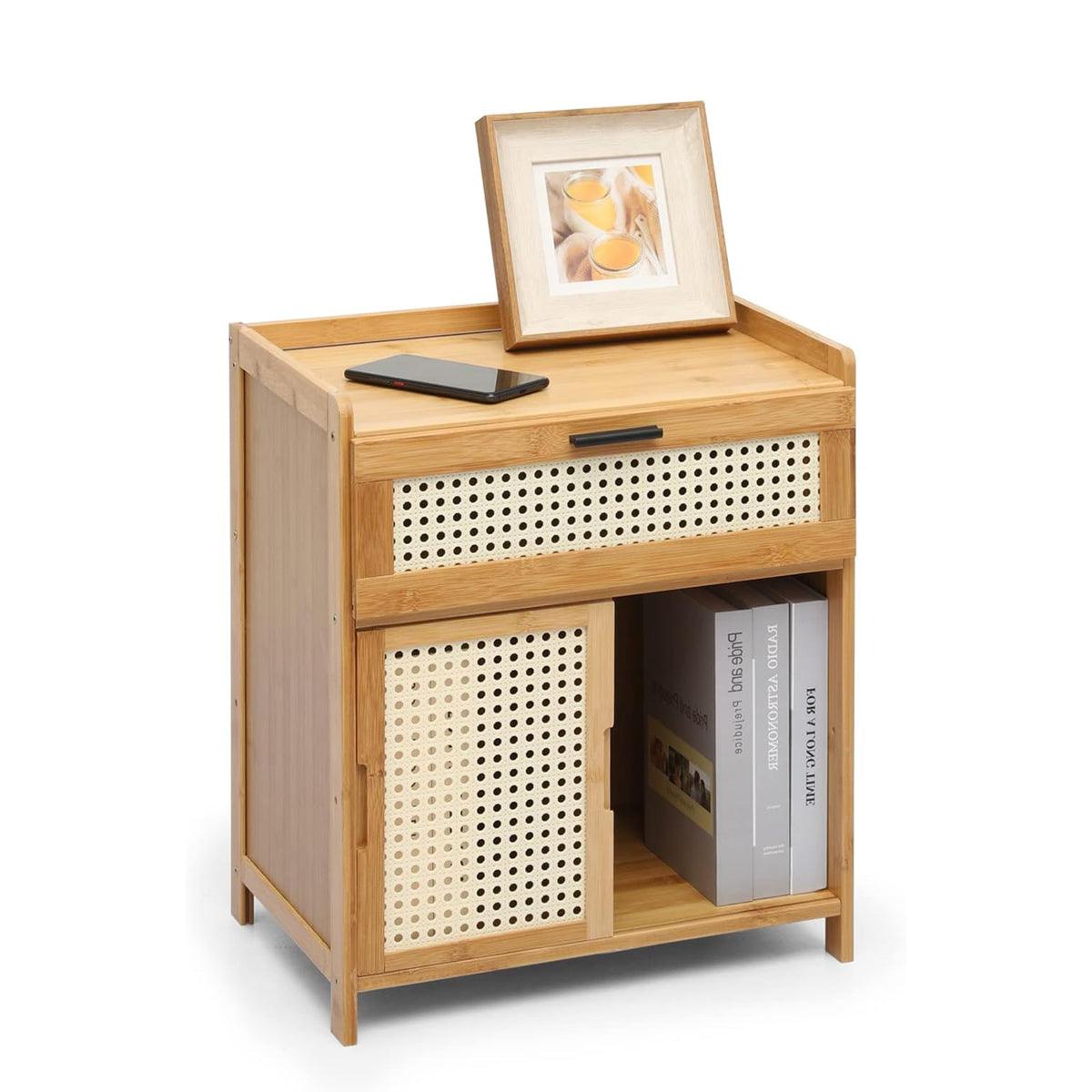 Small Bedroom Nightstand Storage Cabinet Sideboard Cabinet for Home Organization V528-NIGHT-TABLE-204597